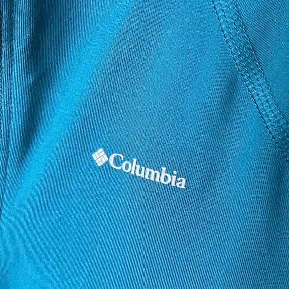 Columbia‎ Omni-Heat Quarter Zip Pullover Teal Turquoise Silver Women Size Medium - Picture 7 of 10